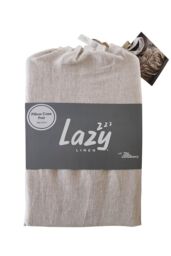 Lazy Linen 'Pure Washed Linen' Pillowcase Pair in Beige - thumbnail 3