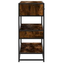 Berkfield Home Decorative Console Table Smoked Oak 90x35x80 cm Engineered Wood in Brown - Size: 90 x 35 x 80 cm - thumbnail 6