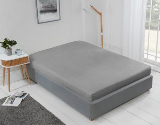 New Edge Blinds 400 Thread Count Cotton Collection Extra Deep Fitted Sheet in Grey - Size: Super King - image 1