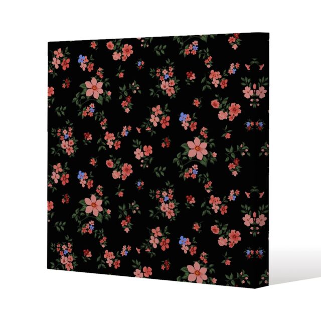 Benjamin Tate Design Beautiful Pink Flowers (Canvas Print) / 46 x 46 x 4cm in Natural - Size: 46 x 46 x 4 cm - image 1