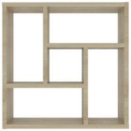 Berkfield Home Wall Shelf Sonoma Oak 45.1x16x45.1 cm Engineered Wood in Light Oak - thumbnail 4