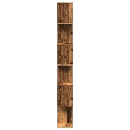 Berkfield Home Room Divider Bookcase 6-Tier Old Wood 70x24x193 cm Engineered Wood in Brown - Size: 70 x 24 x 193 cm - thumbnail 6