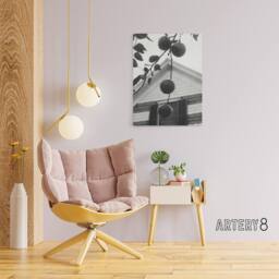 "Artery8 Gable & Apples Photograph Alfred Stieglitz Canvas Wall Art Print in Grey - Size: W12"" x H16""" - thumbnail 3