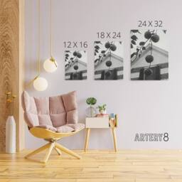 "Artery8 Gable & Apples Photograph Alfred Stieglitz Canvas Wall Art Print in Grey - Size: W12"" x H16""" - thumbnail 4