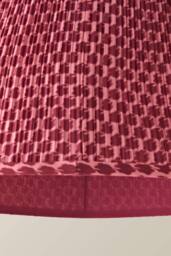 ValueLights Malina Double Pink Pleated Tapered Easy Fit Lamp Shade with Bulb in Dark Pink - Size: Large - thumbnail 5