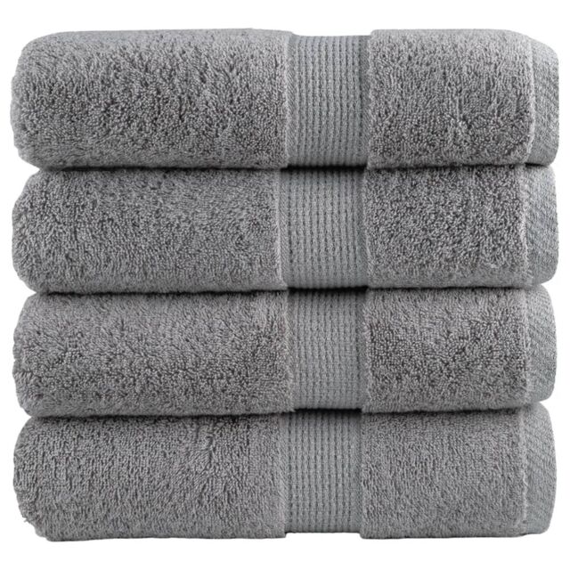 Berkfield Home Premium Guest Towels SOLUND 4pcs Grey 30x50cm 600gsm - image 1