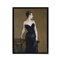 "Artery8 Madame X Portrait Painting Sargent Framed Canvas Wall Art Print in Brown - Size: W12"" x H16""" - thumbnail 1