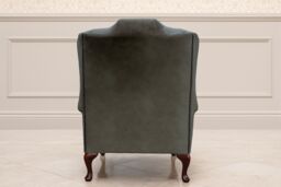 Somnior Classic Chesterfield Arm Chair Dapple Fabric UK Manufactured in Charcoal - Size: 1 Seater - thumbnail 3
