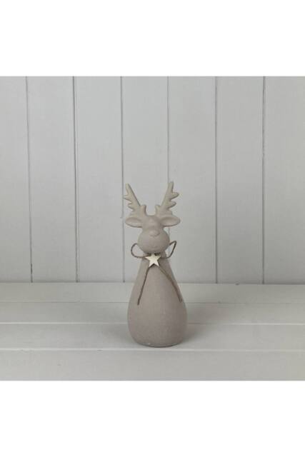 KDMD Sand Texture Effect Reindeer Decoration - 23mm in Light Sand - image 1