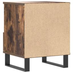 Berkfield Home Bedside Cabinet Smoked Oak 40x35x50 cm Engineered Wood in Brown - Size: 40 x 35 x 50 cm - thumbnail 7