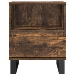 Berkfield Home Bedside Cabinet Smoked Oak 40x35x50 cm Engineered Wood in Brown - Size: 40 x 35 x 50 cm - thumbnail 4