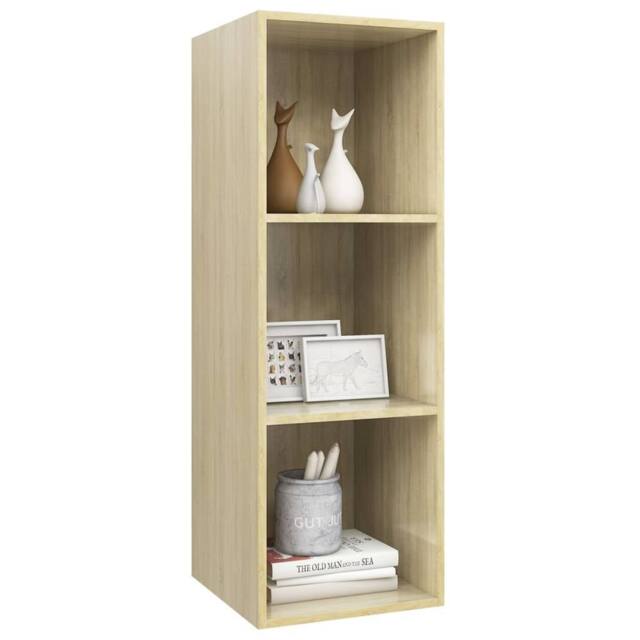 Berkfield Home Practical Wall-mounted TV Cabinet Sonoma Oak 37x37x107 cm Enginee in Light Brown - Size: 37 x 37 x 107 cm - image 1