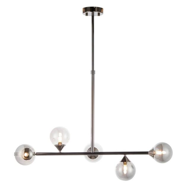 Netlighting Grosseto Bar Pendant Black Chrome Plate Smoked Mirror Glass - image 1