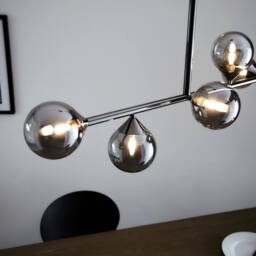 Netlighting Grosseto Bar Pendant Black Chrome Plate Smoked Mirror Glass - thumbnail 5