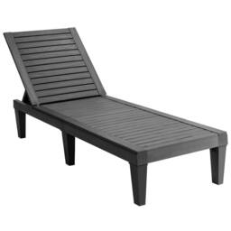 Gymax Chaise Lounge Chair Lightweight Adjustable Patio Lounge Recliner Chair in Black - thumbnail 9