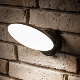 CGC Lighting Ezra Slim Round Black LED Outdoor Wall Light 10W 1000lm 4000k Natural White LED - thumbnail 3
