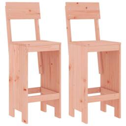 Berkfield Home Beautiful Bar Stools 2 pcs 40x48.5x115.5 cm Solid Wood Douglas in Natural - thumbnail 3