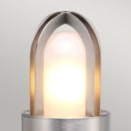 Netlighting Paignton Outdoor Bollard Stainless Steel (Silver) IP55 in Grey - thumbnail 2