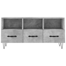 Berkfield Home TV Cabinet Concrete Grey 102x36x50 cm Engineered Wood - Size: 102 x 36 x 50 cm - thumbnail 5