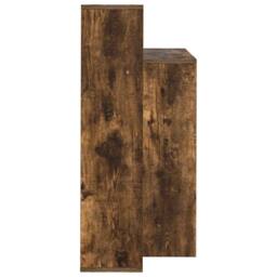 Berkfield Home Elegant Writing Desk Smoked oak Particle board Medium Writing Desk in Brown - thumbnail 6