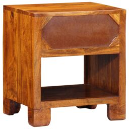 Berkfield Home Side Cabinet 40x35x45 cm Solid Wood Acacia in Brown - Size: 40 x 35 x 45 cm - thumbnail 6