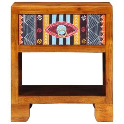 Berkfield Home Side Cabinet 40x35x45 cm Solid Wood Acacia in Brown - Size: 40 x 35 x 45 cm - thumbnail 4