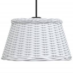 Berkfield Home Charming Ceiling Lamp Shade White √ò50x30 cm Wicker - Size: 50x30 cm - thumbnail 4