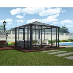 Palram Gazebo Ledro 3000 Closed - L295 x W295 x H276 cm - Grey - thumbnail 3