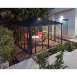 Palram Gazebo Ledro 3000 Closed - L295 x W295 x H276 cm - Grey - thumbnail 6