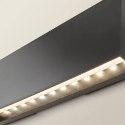 SPETLEK Garden Wall Light Fitting Black Slim Line Outdoor Integrated LED Down - thumbnail 3