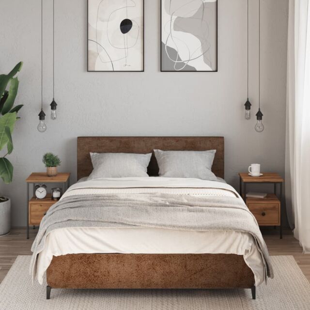Berkfield Home Bedside Cabinets 2 pcs Artisan Oak 34x36x50 cm Engineered Wood in Brown - Size: 34 x 36 x 50 cm - image 1