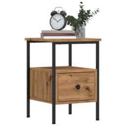 Berkfield Home Bedside Cabinets 2 pcs Artisan Oak 34x36x50 cm Engineered Wood in Brown - Size: 34 x 36 x 50 cm - thumbnail 3