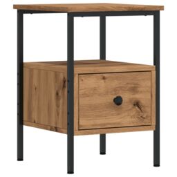 Berkfield Home Bedside Cabinets 2 pcs Artisan Oak 34x36x50 cm Engineered Wood in Brown - Size: 34 x 36 x 50 cm - thumbnail 6
