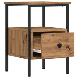 Berkfield Home Bedside Cabinets 2 pcs Artisan Oak 34x36x50 cm Engineered Wood in Brown - Size: 34 x 36 x 50 cm - thumbnail 5