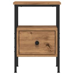 Berkfield Home Bedside Cabinets 2 pcs Artisan Oak 34x36x50 cm Engineered Wood in Brown - Size: 34 x 36 x 50 cm - thumbnail 4