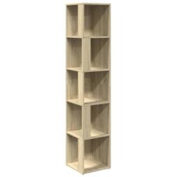 Berkfield Home Corner Cabinet Sonoma Oak 33x33x164.5 cm Engineered Wood in Light Tan