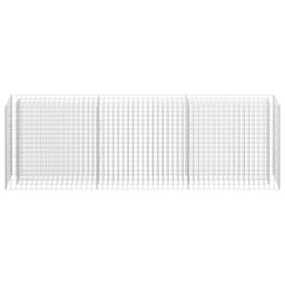 Berkfield Home Gabion Raised Bed Galvanised Steel 270x30x90 cm in Silver - Size: 270 x 30 x 90 cm - thumbnail 4