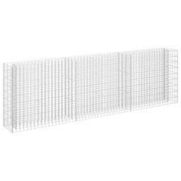 Berkfield Home Gabion Raised Bed Galvanised Steel 270x30x90 cm in Silver - Size: 270 x 30 x 90 cm - thumbnail 2