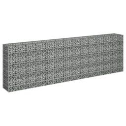 Berkfield Home Gabion Raised Bed Galvanised Steel 270x30x90 cm in Silver - Size: 270 x 30 x 90 cm - thumbnail 3
