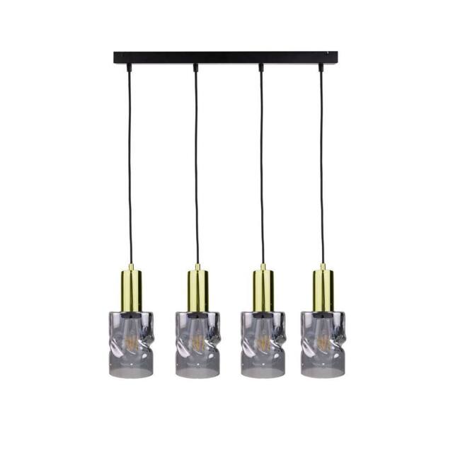 Netlighting Cross Bar Pendant Ceiling Light Black 60cm 4x E27