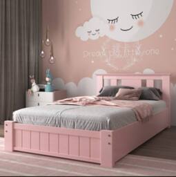 Somnior Elwood 3FT Single Solid Wooden Pink Bed with Mattress & 3 Drawers - thumbnail 6
