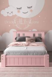 Somnior Elwood 3FT Single Solid Wooden Pink Bed with Mattress & 3 Drawers - thumbnail 3