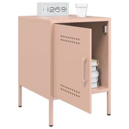Berkfield Home Bedside Cabinets 2 pcs Pink 36x39x50.5 cm Steel - thumbnail 4