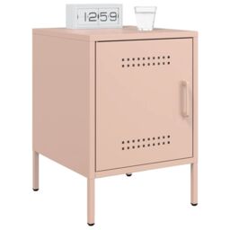 Berkfield Home Bedside Cabinets 2 pcs Pink 36x39x50.5 cm Steel - thumbnail 3