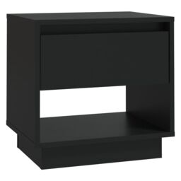 Berkfield Home Bedside Cabinet Black 45x34x44 cm Engineered Wood - Size: 45 x 34 x 44 cm - thumbnail 2