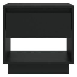 Berkfield Home Bedside Cabinet Black 45x34x44 cm Engineered Wood - Size: 45 x 34 x 44 cm - thumbnail 4