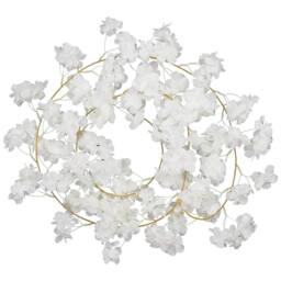 Neel Blue Artificial Silk Cherry Blossom Haning Vine - 144 Head - Baby Pink - 180cm long in Cream - thumbnail 2