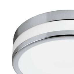 Eglo LED PALERMO Bathroom Light, Warm White 3000K IP44 Chrome & Satin Glass in Silver - thumbnail 3