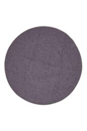 Homescapes Melange Braided Round Rug in Grey - Size: 150 cm diameter - thumbnail 2