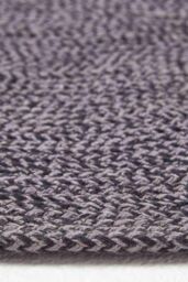 Homescapes Melange Braided Round Rug in Grey - Size: 150 cm diameter - thumbnail 4